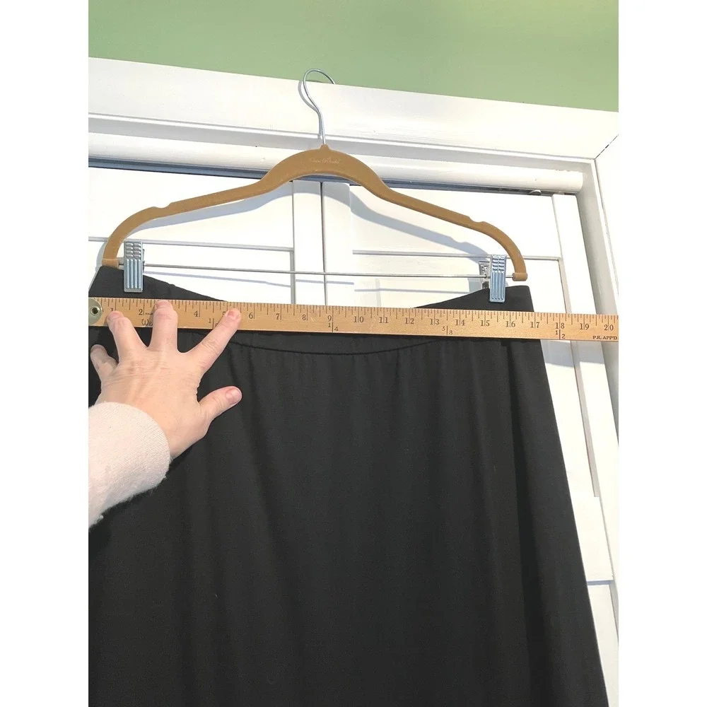 Eileen Fisher‎ Black Tencel Stretch Maxi Skirt Large Lagenlook Minimalist